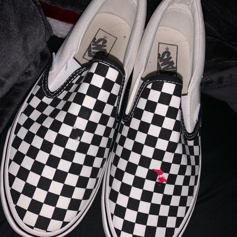 Checkered Slip On Vans